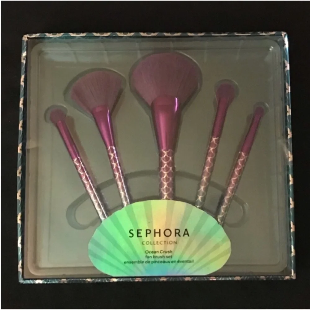 Sephora Collection Ocean Crush Fan 5-Piece Brush Limited Edition Set